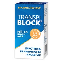 Roll-on impotriva transpiratiei excesive, 50 ml, Transpiblock