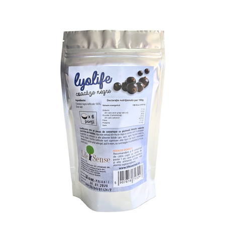 Coacaze negre liofilizate, 30 g, Lyolife 730566