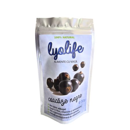 Coacaze negre liofilizate, 30g, Lyolife