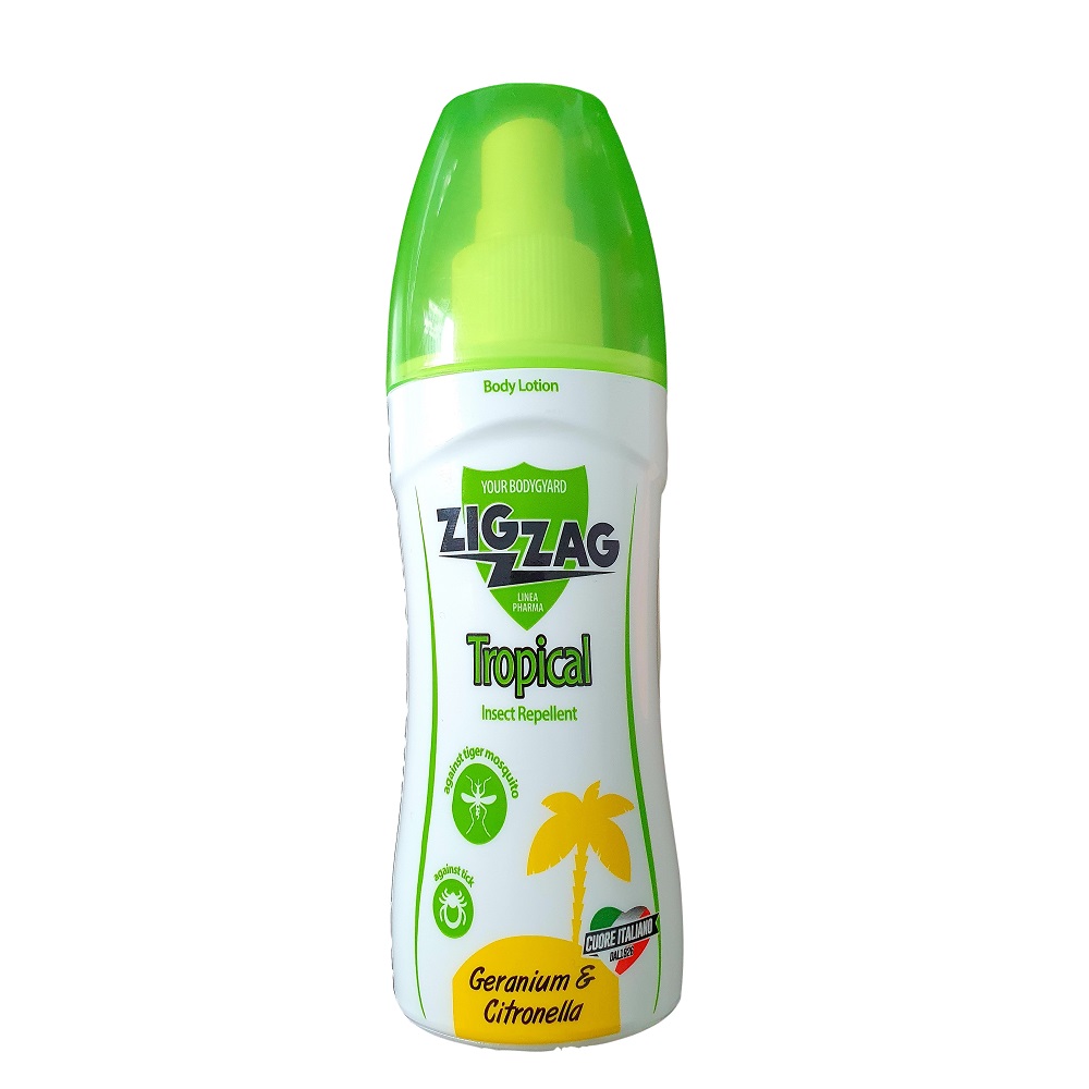 Lotiune pentru corp fara gaz Tropical, 100 ml, ZigZag