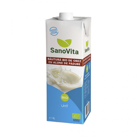 Bautura vegetala din orez si alune de padure Bio, 1l, Sanovita