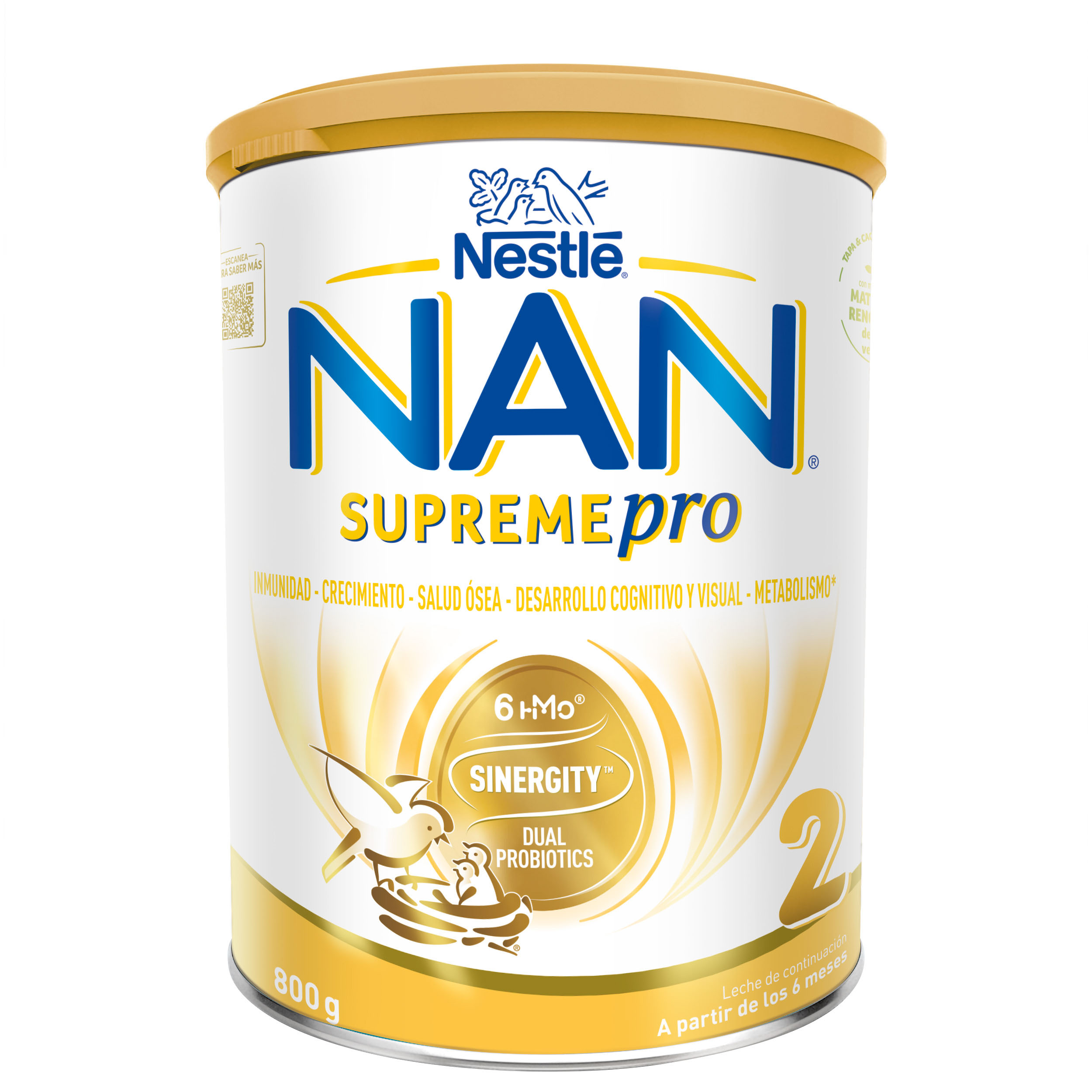 Formula de lapte praf Nan 2 Supreme Pro, +6 luni, 800 g, Nestle