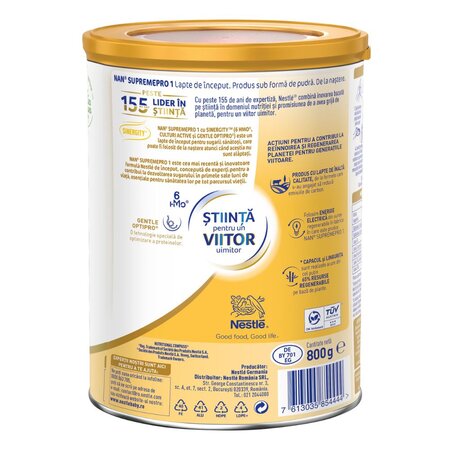 Formula de lapte praf Nan 1 Supreme Pro, +0 luni, 800 g, Nestle 708380