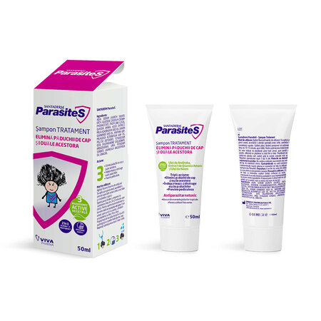 Sampon tratament pentru paduchi si lindini, 3 ani+, 50ml, Parasites 704656