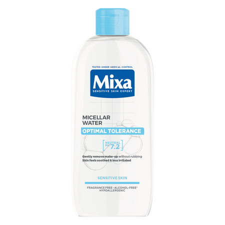 Apa micelara pentru ten sensibil si reactiv Optimal Tolerance, 400 ml, Mixa