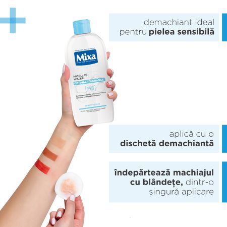 Apa micelara pentru ten sensibil si reactiv Optimal Tolerance, 400 ml, Mixa 757706