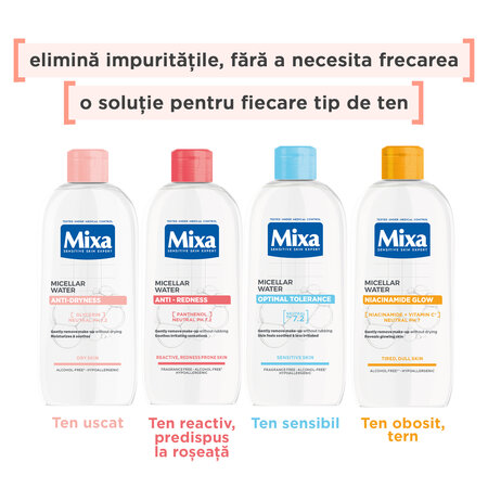 Apa micelara pentru ten sensibil si uscat Anty-Dryness, 400 ml, Mixa 757745