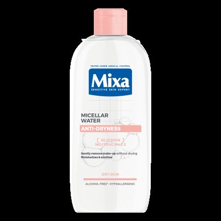 Apa micelara pentru ten sensibil si uscat Anty-Dryness, 400 ml, Mixa