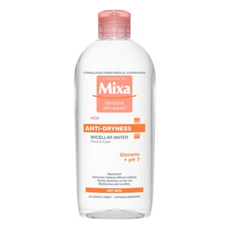 Apa micelara pentru ten sensibil si uscat Anty-Dryness, 400 ml, Mixa