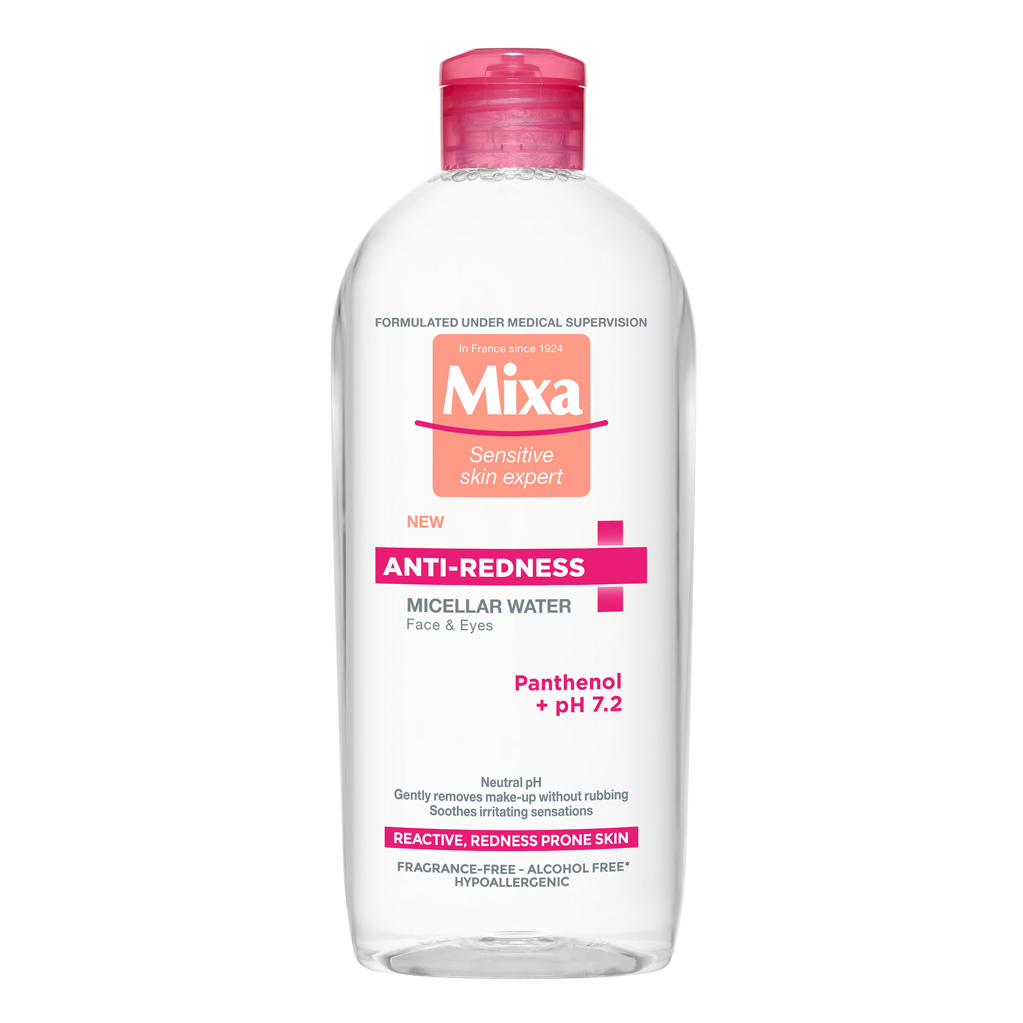 Apa micelara pentru pielea reactiva predispusa la iritatii si roseata, 400 ml, Mixa