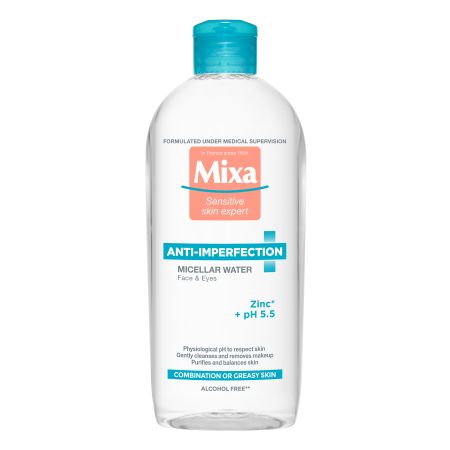 Apa micelara pentru tenul mixt cu tendinta de ingrasare Anti-Imperfection, 400 ml, Mixa