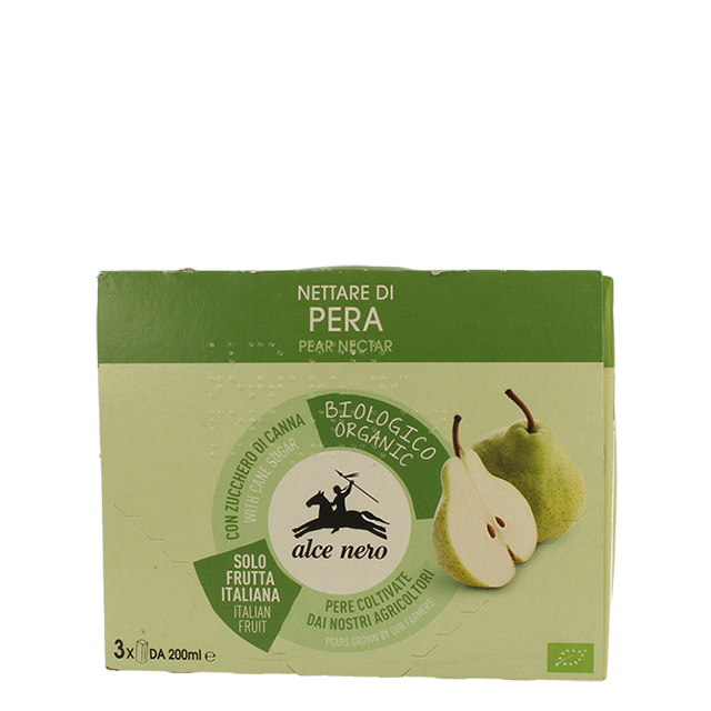 Nectar organic din pere, 3x 200 ml, Alce Nero