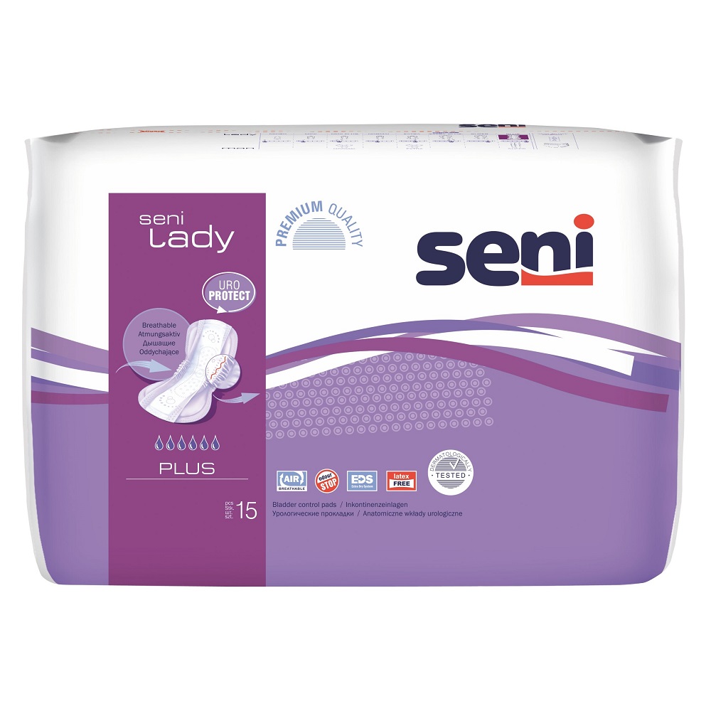 Absorbante urologice Plus, 15 bucati, Seni Lady