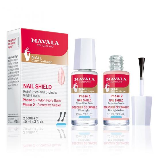 Scut pentru unghii delicate in doua faze, 2 x 10 ml, Mavala