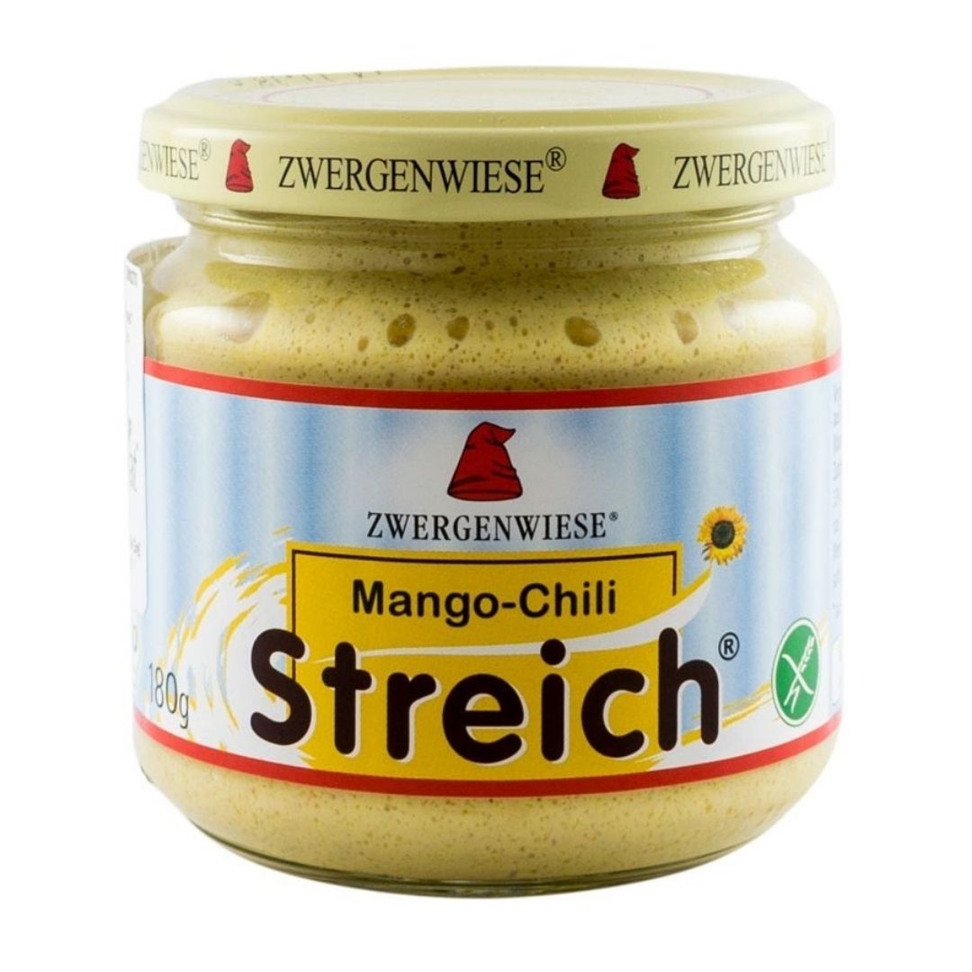 Crema tartinabila vegetala cu chili si mango Bio, 180 gr, Zwergenwise