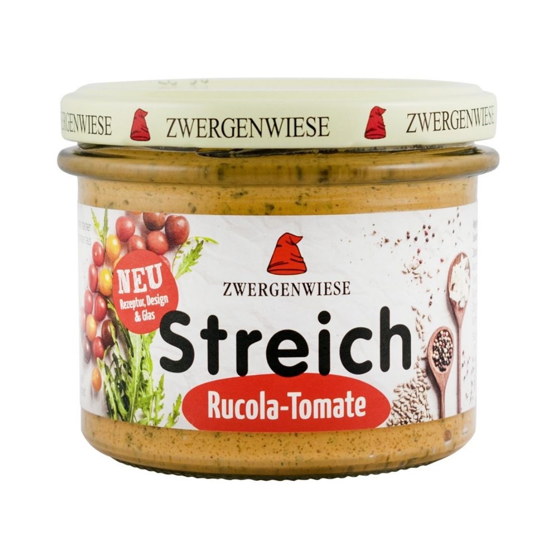 Crema tartinabila vegetala cu rosii si rucola  Bio, 180 gr, Zwergenwiese