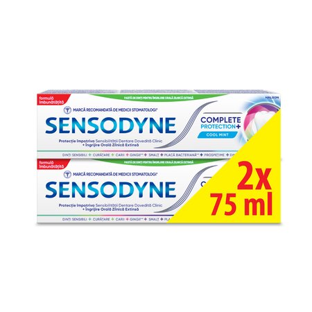 Pachet Pasta de dinti Complete Protection, 75+75 ml, Sensodyne