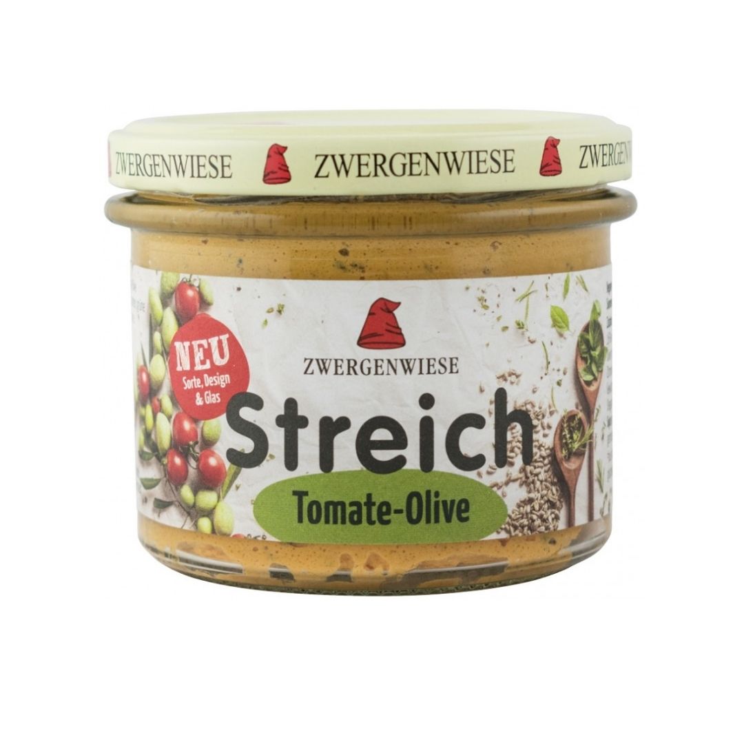 Crema tartinabila, bio, vegetala cu rosii si masline, 180g, Zwergenwiese