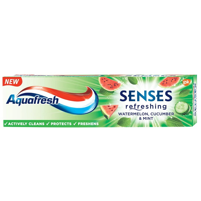 Pasta de dinti Senses, Watermelon, Cucumber & Mint, 75 ml, Aquafresh