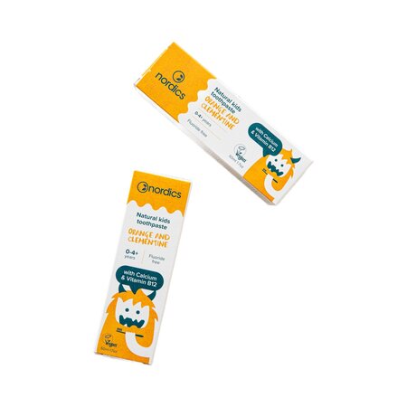 Pasta de dinti naturala pentru copii cu portocale si clementine, 50 ml, Nordics 819182