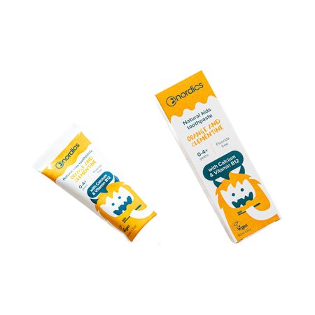 Pasta de dinti naturala pentru copii cu portocale si clementine, 50 ml, Nordics 819197