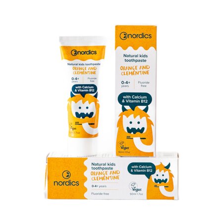 Pasta de dinti naturala pentru copii cu portocale si clementine, 50 ml, Nordics 819200