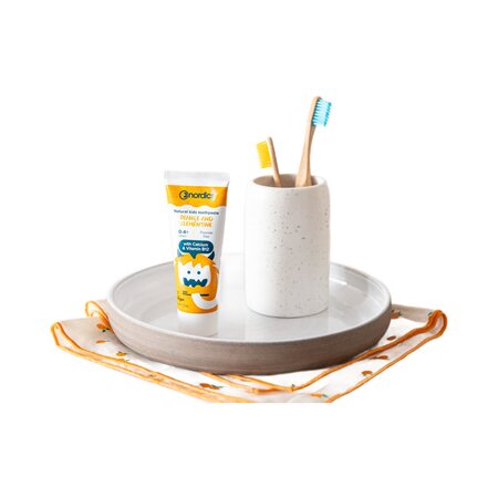 Pasta de dinti naturala pentru copii cu portocale si clementine, 50 ml, Nordics 819201