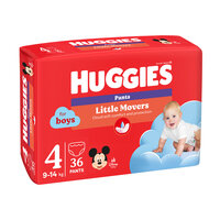 Scutece Pants Little Movers, Nr. 4, 9-14 kg, Boy, 36 bucati, Huggies