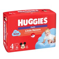 Scutece Pants Little Movers, Nr. 4, 9-14 kg, Boy, 36 buc, Huggies