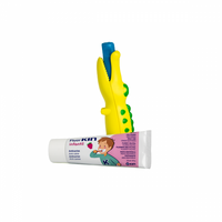 Pachet de calatorie pentru copii cu pasta si periuta de dinti Crocodil, 25 ml, Kin