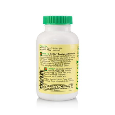 Colostrum cu Probiotice, 92 tablete masticabile, Childlife Essentials 776401