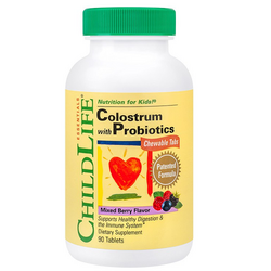Colostrum cu Probiotice, 92 tablete masticabile, Childlife Essentials