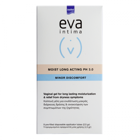 Gel vulvo-vaginal pentru hidratare de durata Moist Long Acting pH 3.0, 9 aplicatoare vaginale,  Eva Intima 