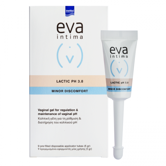 Gel vaginal pentru reglarea si mentinera pH-ului vaginal pH 3.8, 9 aplicatoare vaginale, Eva Intima