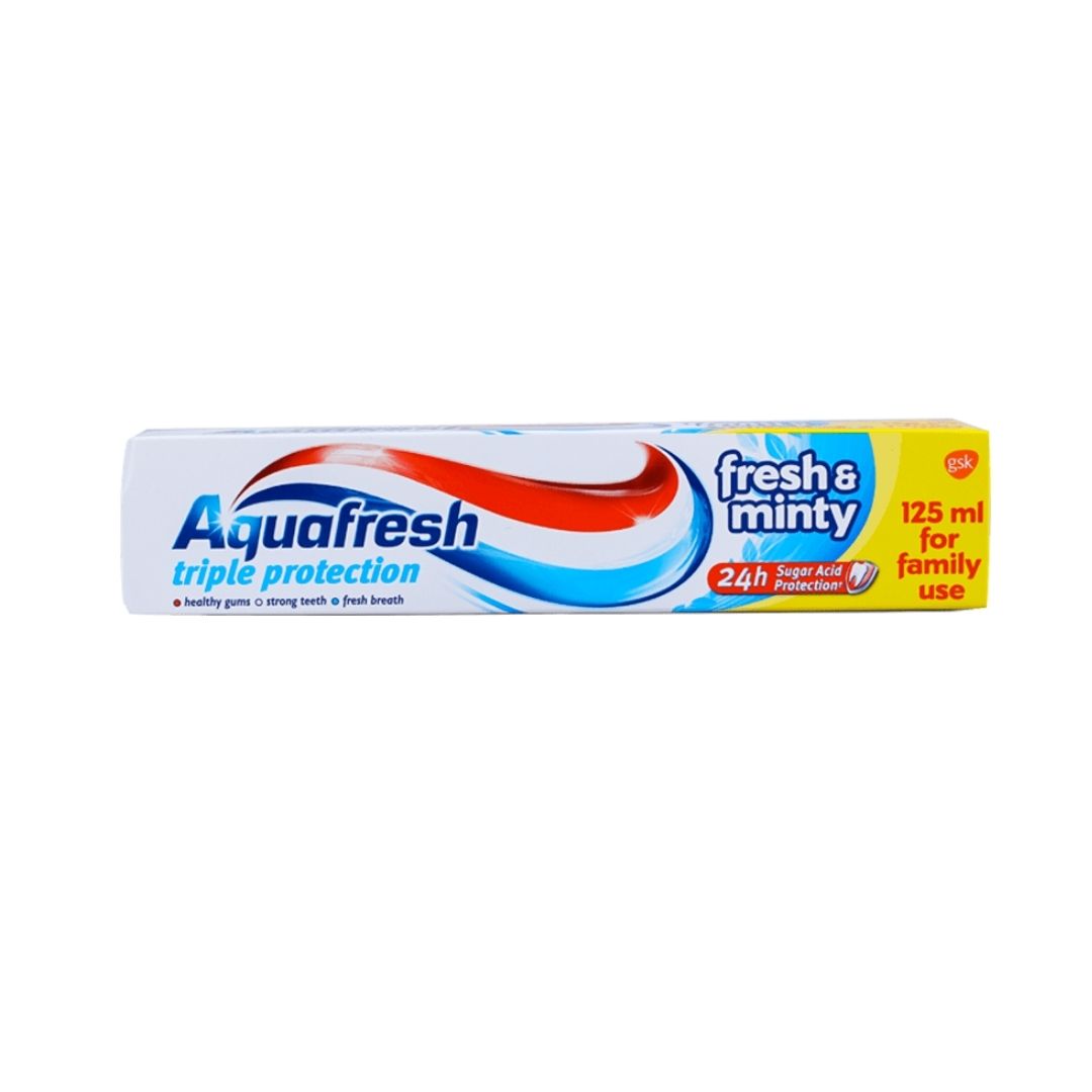 Pasta de dinti tripla protectie Fresh & Minty, 125 ml, Aquafresh