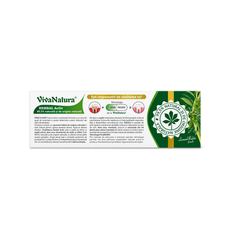Pasta de dinti GennaDent Herbal, 50 ml, Vivanatura 765446