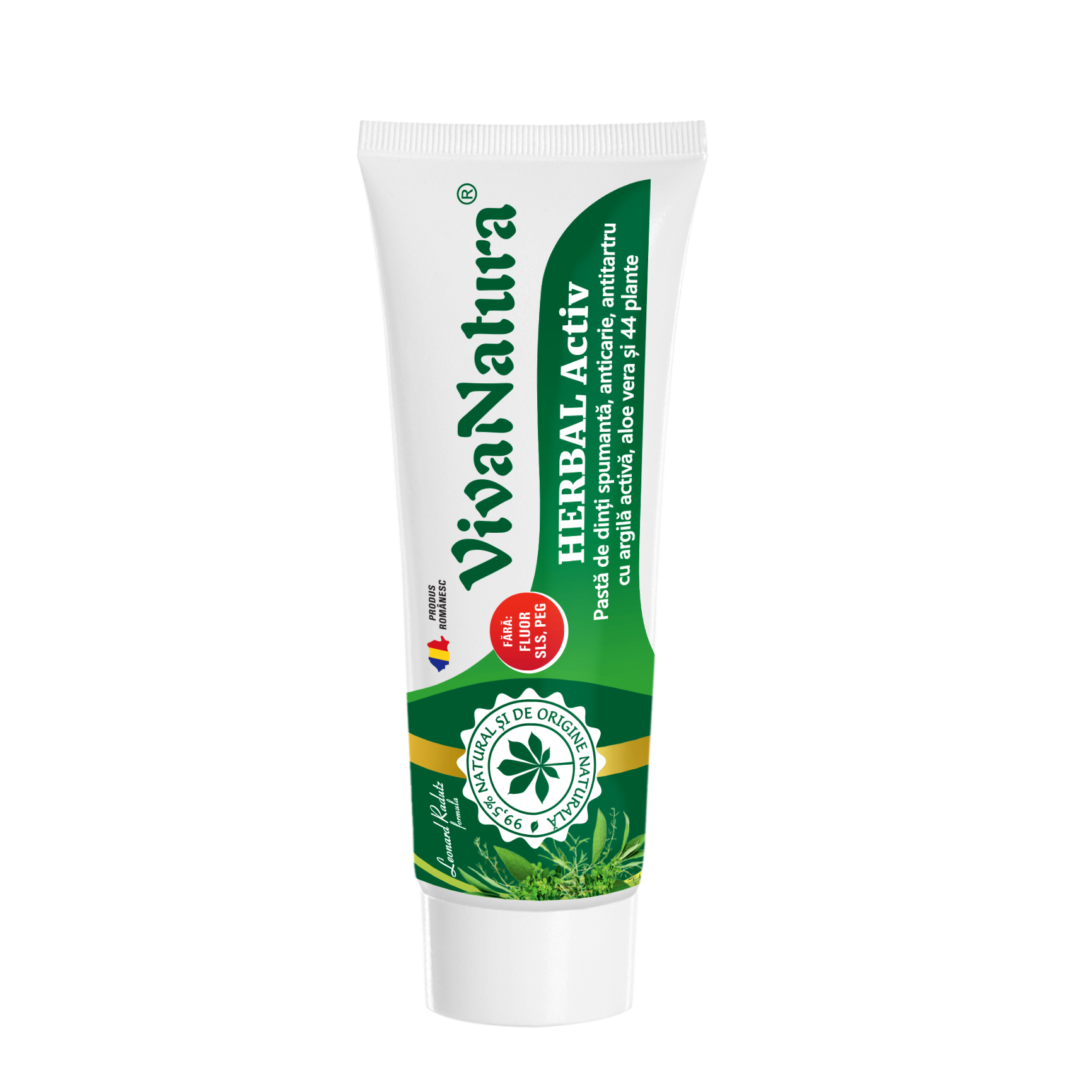 Pasta de dinti GennaDent Herbal, 50 ml, Vivanatura