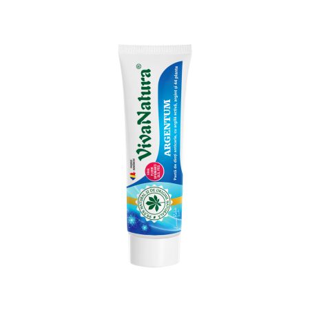 Pasta de dinti GennaDent Argentum, 50 ml, Vivanatura 765188
