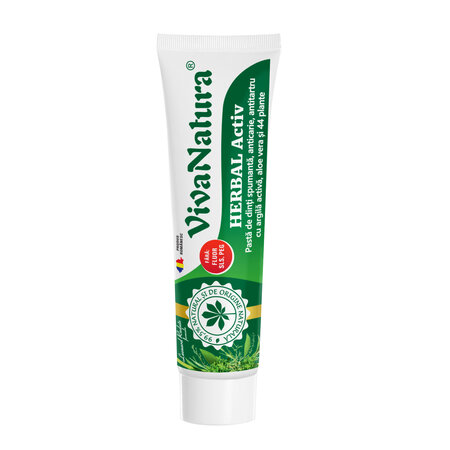 Pasta de dinti GennaDent Herbal, 80 ml, Vivanatura 765415