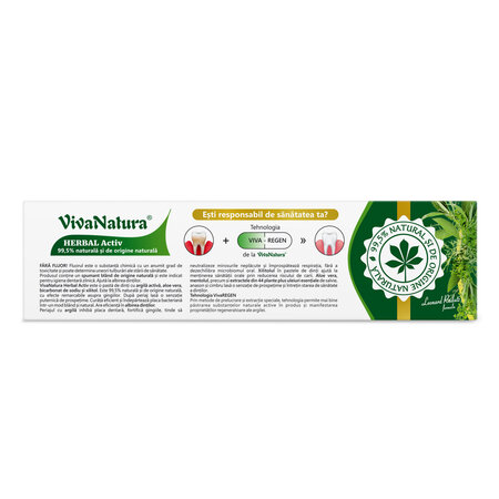 Pasta de dinti GennaDent Herbal, 80 ml, Vivanatura 765414