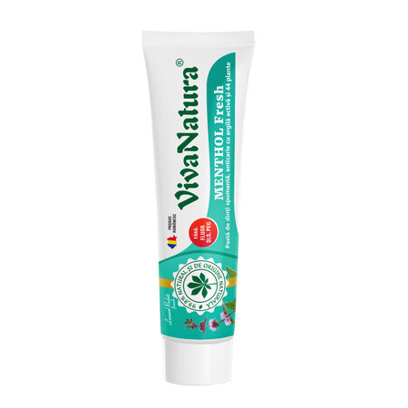 Pasta de dinti GennaDent Menthol, 80 ml, Vivanatura 765375