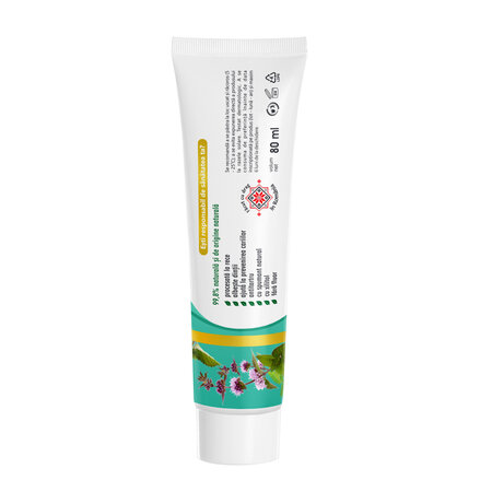 Pasta de dinti GennaDent Menthol, 80 ml, Vivanatura 765374