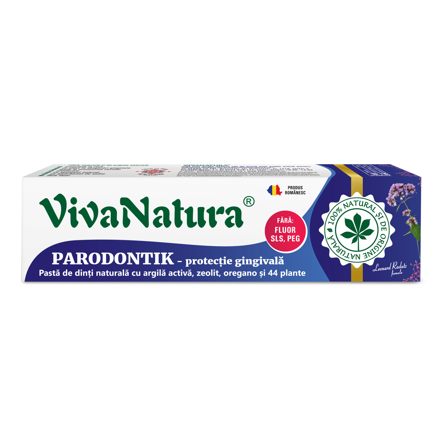Pasta de dinti GennaDent Parodontik, 80 ml, Vivanatura
