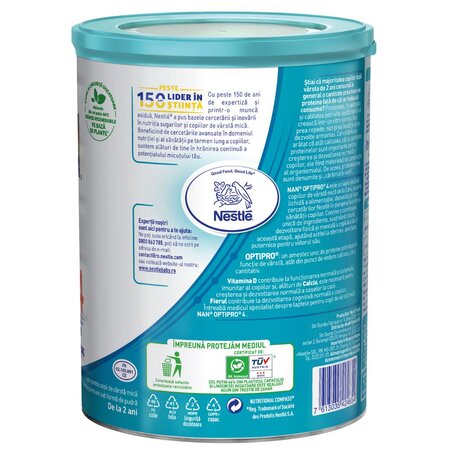 Pachet Formula de lapte Nan 3 Optipro HMO, +12 luni, 2x800 g, Nestle 534649