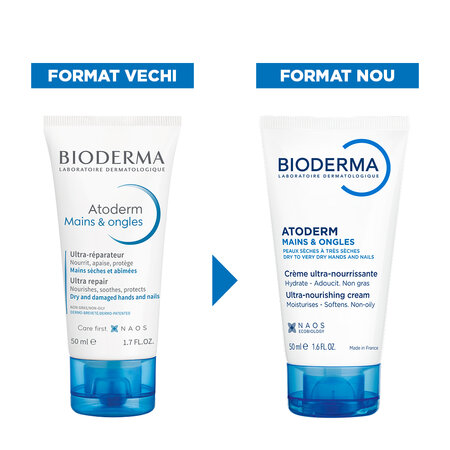 Crema de maini si unghii Atoderm, 50 ml, Bioderma 818182