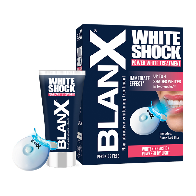 Tratament White Shock, 50 ml + Led BlanX, Blanx