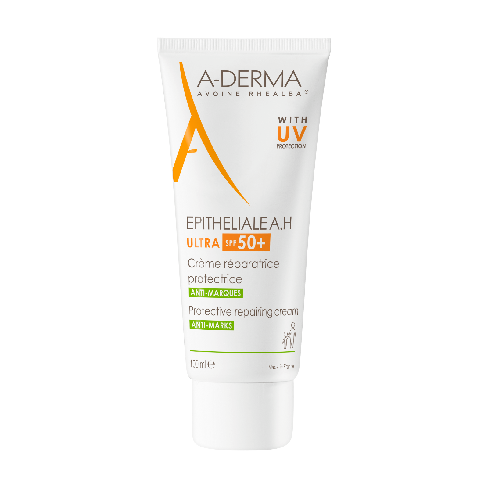 Crema reparatoare protectoare anti-semne SPF50+ Epitheliale Ah, 100 ml, A-Derma