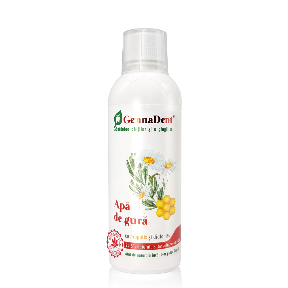 Apa de gura cu propolis si diatomee GennaDent, 500 ml, Vivanatura