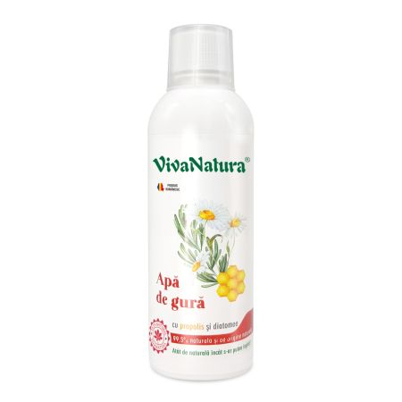 Apa de gura cu propolis si diatomee GennaDent, 500 ml, Vivanatura