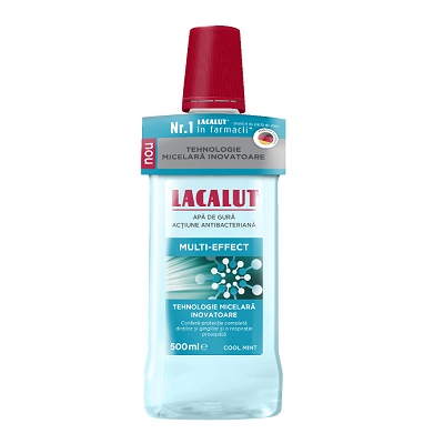 Apa de gura micelara Multi-Effect Lacalut, 500 ml, Lacalut